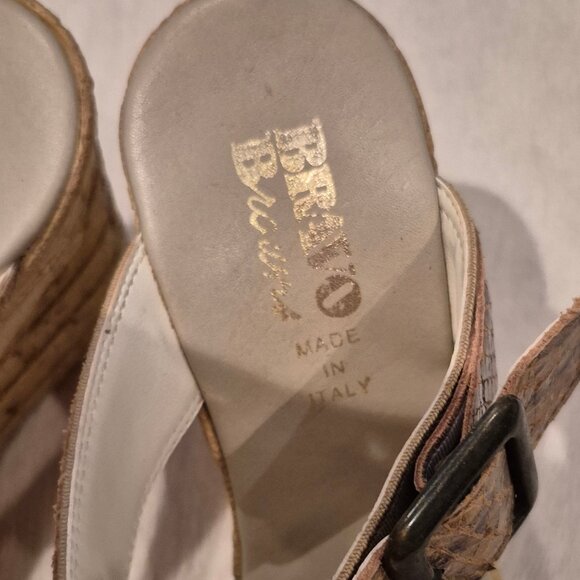 BRAVO Browns Heels Wedges Sandals for Women - Picture 2 of 6